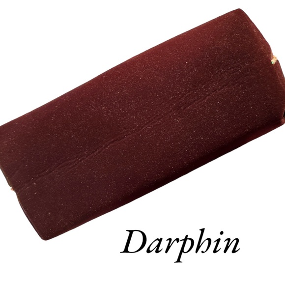 💋 4 FOR $50 / Darphin Dark Chocolate Velvet and Iridescent Gold Trim Makeup Bag - Picture 5 of 7